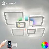 Светильник светодиодный (Люстра) ESTARES OVAL ICE RGB 180W 7S-APP-960x750x110-WHITE/CLEAR-220-IP20 картинка 