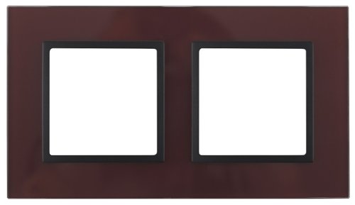 Рамка универсальная Эра Elegance 2-м. стекло бордовое/антрацит картинка