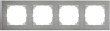 Рамка универсальная Schneider Electric Merten M-Pure Decor 4-м. нержавеющая сталь/алюминий картинка