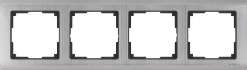 Рамка универсальная Werkel Metallic 4-м. металл глянцевый никель фото фото 2 Рамка универсальная Werkel Metallic 4-м. металл глянцевый никель картинка фото 2