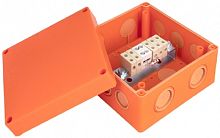 Коробка огнестойкая EKF PROxima 126x126x74мм под винт 5x6мм IP66 оранжевый