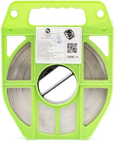 Лента бандажная для крепления СИП фурнитуры ВК F 20.7 (201) 20x0,7мм ( 10 метров) картинка фото 2