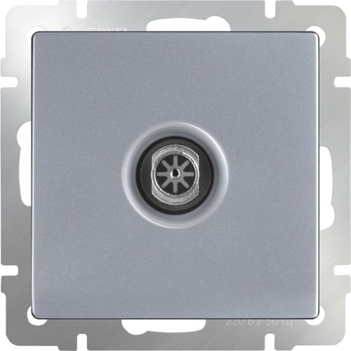 Розетка TV Оконечная без рамки Werkel 1-м. серебряный глянцевый картинка фото 2