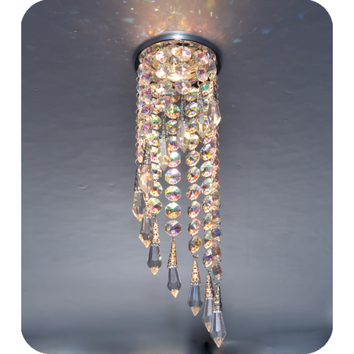 Светильник встраиваемый Италмак Florencia 51 5 04 MR16 60мм/50Вт штамп/тонированный хрусталь картинка  фото 2