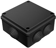 Коробка распределительная HF Промрукав 100х100х50мм (6 сальников) под винт IP55 черный (60шт) картинка 