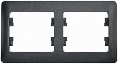 Рамка горизонтальная Systeme Electric Glossa 2-м. антрацит фото фото 2 Рамка горизонтальная Systeme Electric Glossa 2-м. антрацит картинка фото 2