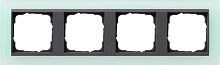 Рамка универсальная Gira Event Opaque 4-м. салатовый/антрацит картинка