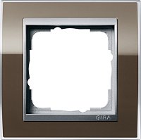 Рамка универсальная Gira Event Clear 1-м. коричневый/алюминий