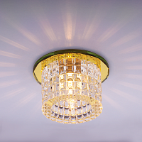 Светильник встраиваемый Италмак Bohemia 220 14 73 G9 60мм/60Вт огран стекло/золото картинка 