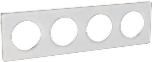 Рамка универсальная Schneider Electric Odace 4-м. прозрачный матовый/белый картинка