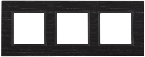 Рамка универсальная Эра Elegance 3-м. дерево черное дерево/антрацит фото Рамка универсальная Эра Elegance 3-м. дерево черное дерево/антрацит картинка