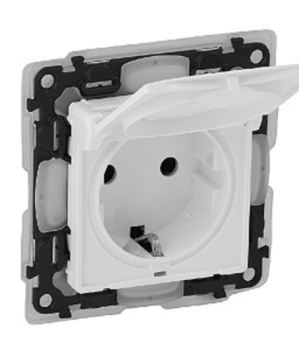 Розетка с заземлением без рамки Legrand Valena Life 1-м. крышка шторки IP44 белый фото фото 2 Розетка с заземлением без рамки Legrand Valena Life 1-м. крышка шторки IP44 белый картинка фото 2