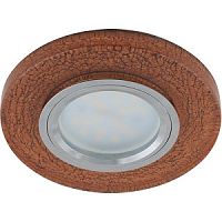 Светильник встраиваемый Fametto/Luciole DLS-L104 GU5.3 CHROME/BROWN 65мм/35Вт+1Вт картинка 