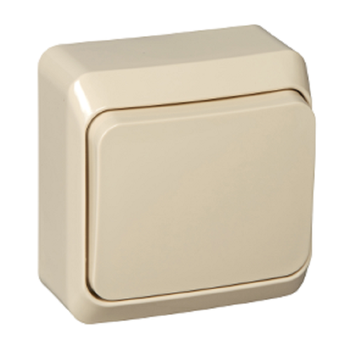 Переключатель накладной Systeme Electric Этюд 1-кл. проходной кремовый картинка фото 2