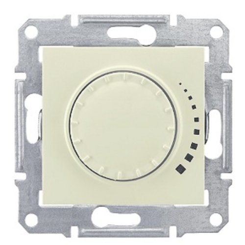 Светорегулятор поворотно нажимной без рамки Schneider Electric Sedna  60-500Вт бежевый картинка фото 2