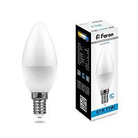 Лампа светодиодная Feron Свеча LB-770 E14 220В 11Вт 950Лм 6400К 35х100мм картинка 