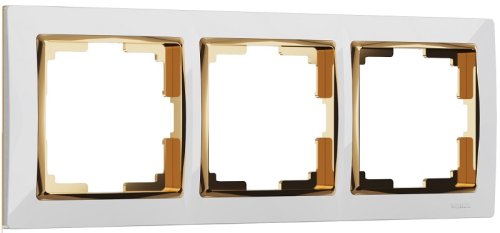Рамка универсальная Werkel Snabb 3-м. белый/золото картинка