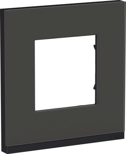 Рамка горизонтальная Schneider Electric Unica Studio Pure 1-м. стекло черное стекло/антрацит фото Рамка горизонтальная Schneider Electric Unica Studio Pure 1-м. стекло черное стекло/антрацит картинка