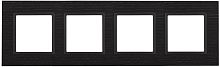 Рамка универсальная Эра Elegance 4-м. дерево черное дерево/антрацит картинка