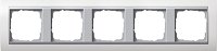 Рамка универсальная Gira Event Clear 5-м. белый матовый/алюминий