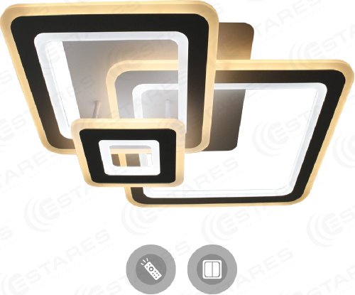 Светильник светодиодный (Люстра) Triplex square 124w S-700/600-WHITE/WHITE-220-IP44 фото Светильник светодиодный (Люстра) Triplex square 124w S-700/600-WHITE/WHITE-220-IP44 картинка