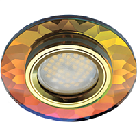 Светильник встраиваемый Ecola Грани DL1654 MR16 GU5.3 220В 10Вт Золото/90х60х25мм картинка 