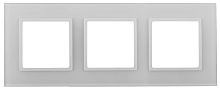 Рамка универсальная Эра Elegance 3-м. стекло белое/белый картинка