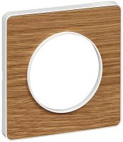 Рамка универсальная Schneider Electric Odace 1-м. дерево ольха/белый картинка