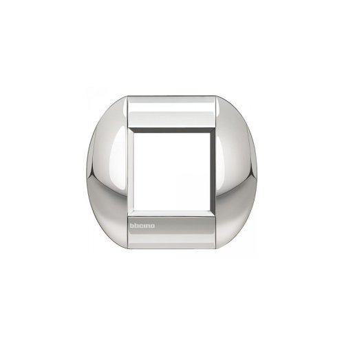 Рамка овальная Legrand BTicino LivingLight 2 мод Хром  картинка фото 2