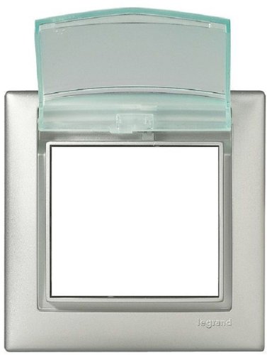 Рамка горизонтальная Legrand Valena 1-м. крышка IP44 алюминий картинка