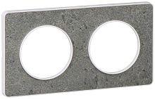 Рамка универсальная Schneider Electric Odace 2-м. камень морской камень/белый картинка