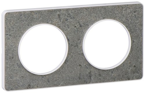 Рамка универсальная Schneider Electric Odace 2-м. камень морской камень/белый картинка