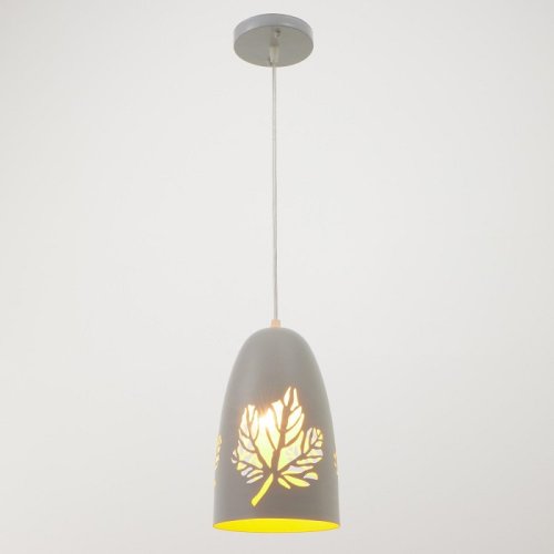 Светильник подвесной (Люстра) Листок 220В E27 Белый/желтый картинка 