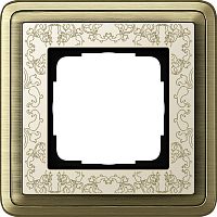 Рамка универсальная Gira ClassiX Art 1-м. бронза/кремовый картинка