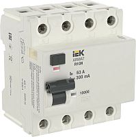 Выключатель дифференциального тока УЗО IEK ARMAT R10N 4п 63А 300мА 10кА тип A картинка
