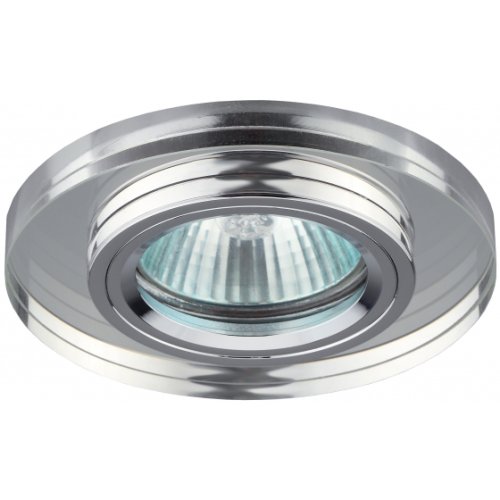 Светильник Эра DK7 CH/WH декор стекло MR16 12В 50Вт Хром/зеркальный картинка 