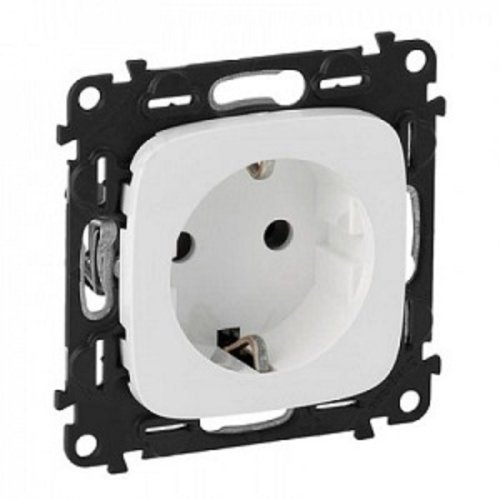 Розетка с заземлением без рамки Legrand Valena Allure 1-м. белый картинка фото 2