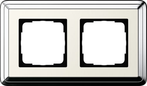 Рамка универсальная Gira ClassiX 2-м. хром/кремовый фото Рамка универсальная Gira ClassiX 2-м. хром/кремовый картинка