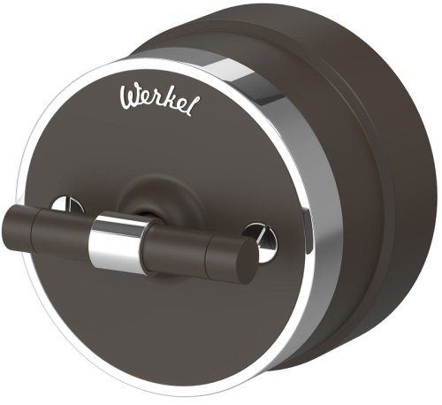 Переключатель-ретро пластик Werkel Retro Vintage 1-кл. проходной мокко матовый/хром картинка