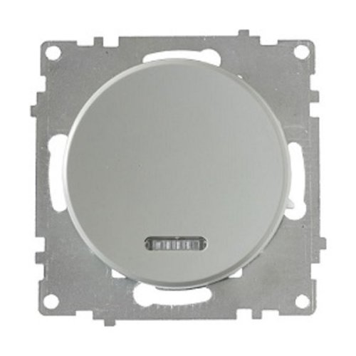 Выключатель с подсветкой без рамки OneKeyElectro Florence 1-кл. серый картинка фото 2