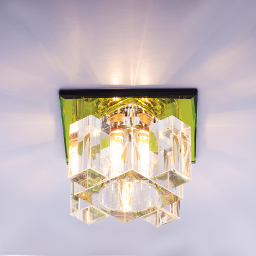 Светильник встраиваемый Италмак Bohemia 220 11 72 G9 65мм/60Вт огран стекло/мультиколор картинка 