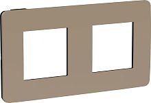 Рамка универсальная Schneider Electric Unica Studio Color 2-м. песочный/антрацит картинка