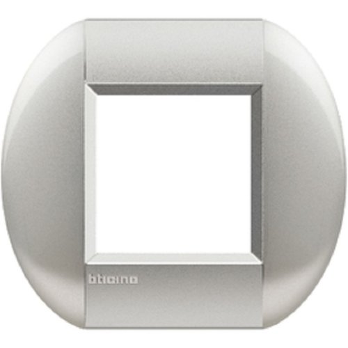 Рамка овальная Legrand BTicino LivingLight 2 мод алюминий  картинка фото 2