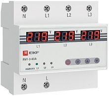 Переключатель фаз электронный на DIN-рейку EKF PROxima RVF-3 3х16A 50-400В картинка