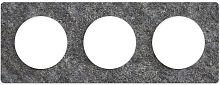 Рамка универсальная Schneider Electric Odace 3-м. камень черный фосфор/белый картинка