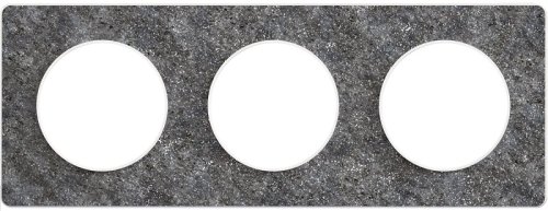 Рамка универсальная Schneider Electric Odace 3-м. камень черный фосфор/белый картинка