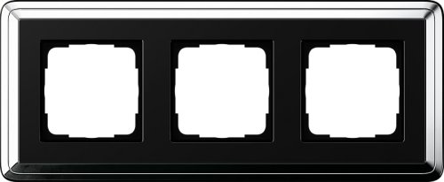 Рамка универсальная Gira ClassiX 3-м. хром/черный картинка