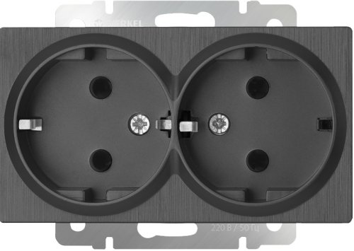 Розетка с заземлением без рамки Werkel 1-м. 2-мод. графит рифленый фото фото 2 Розетка с заземлением без рамки Werkel 1-м. 2-мод. графит рифленый картинка фото 2