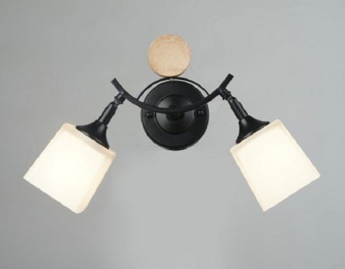 Бра двухрожковое Мелодия Света  E27 Черная/дерево картинка 