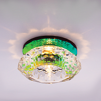 Светильник встраиваемый Италмак Bohemia 220 9 72 G9 65мм/60Вт огран стекло/мультиколор картинка 